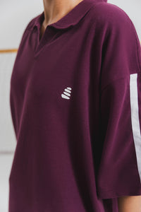 Plum Polo Coord Set
