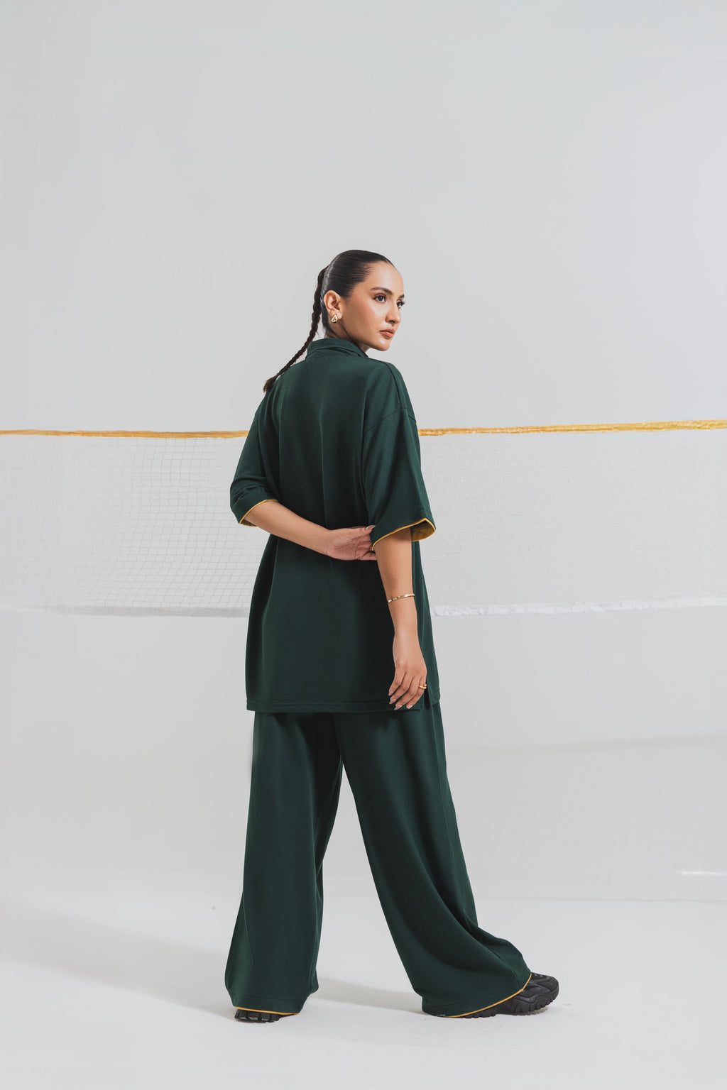 Green Zipper Coord Set