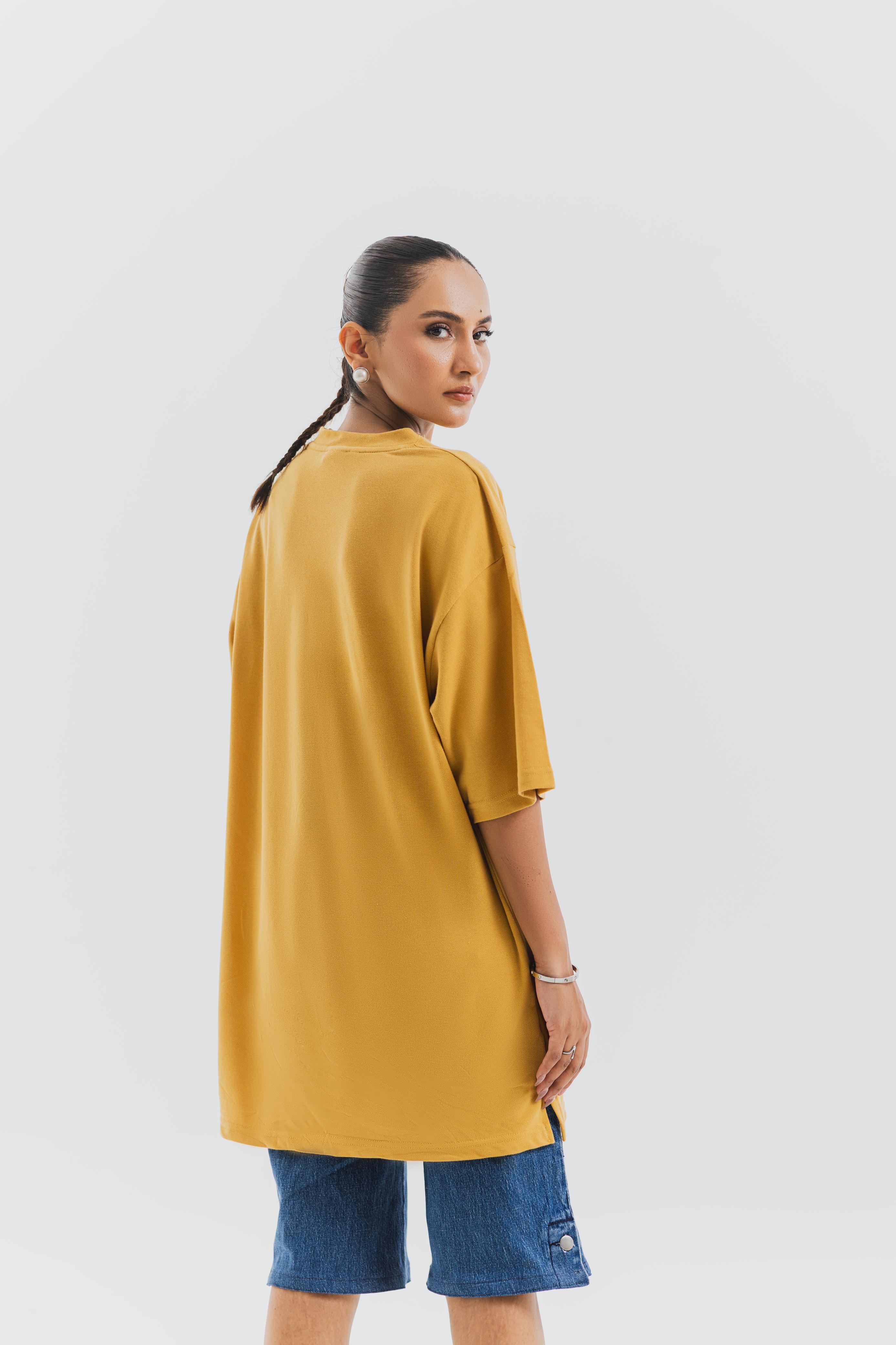 Mustard Yellow Oversized Tee