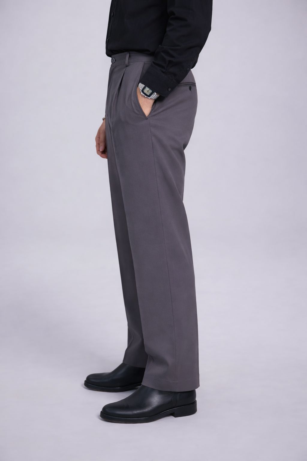 Charcoal Tailored Pants Men