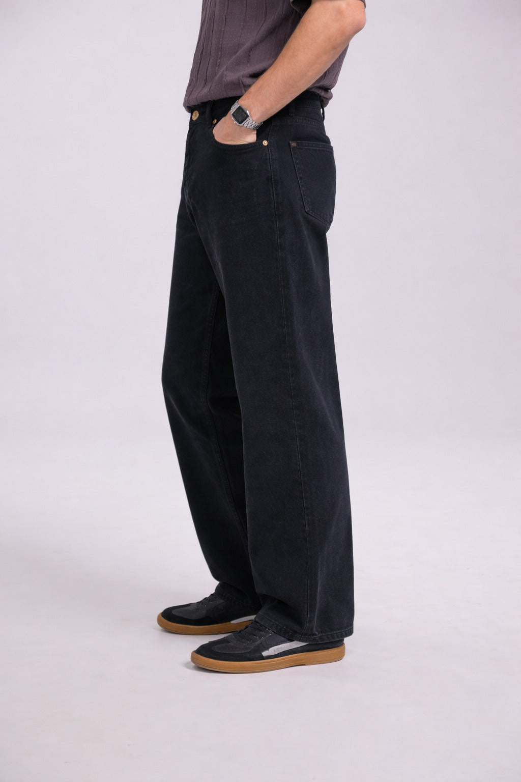 Black Relax Fit Jeans Men