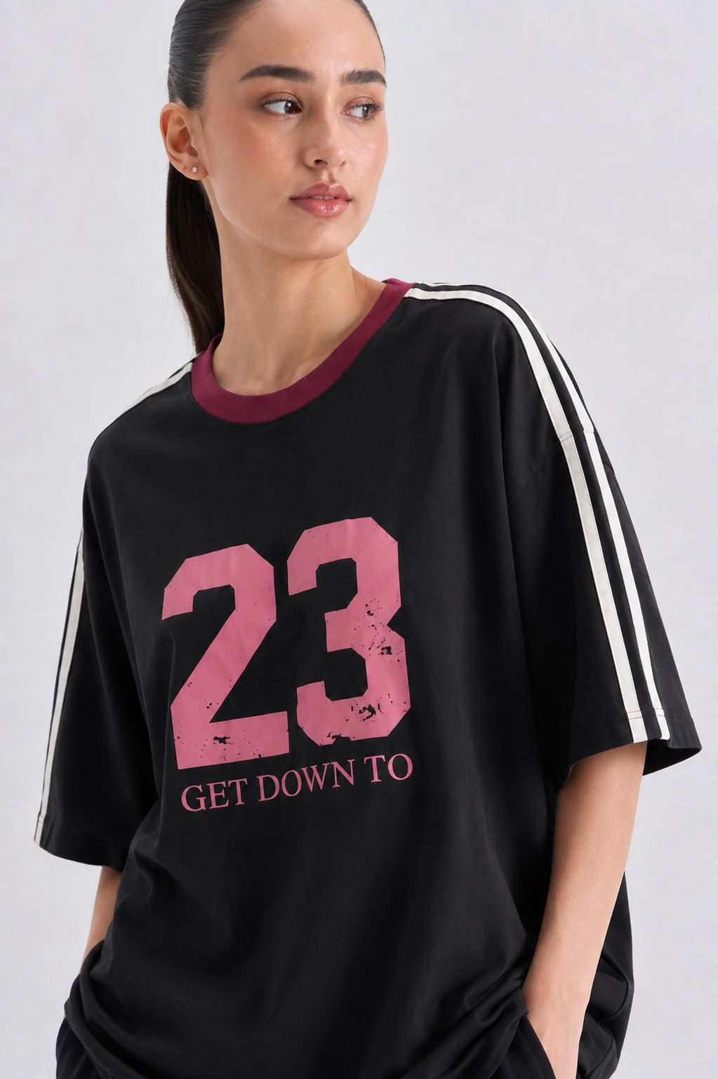 Jet Black Varsity Tee