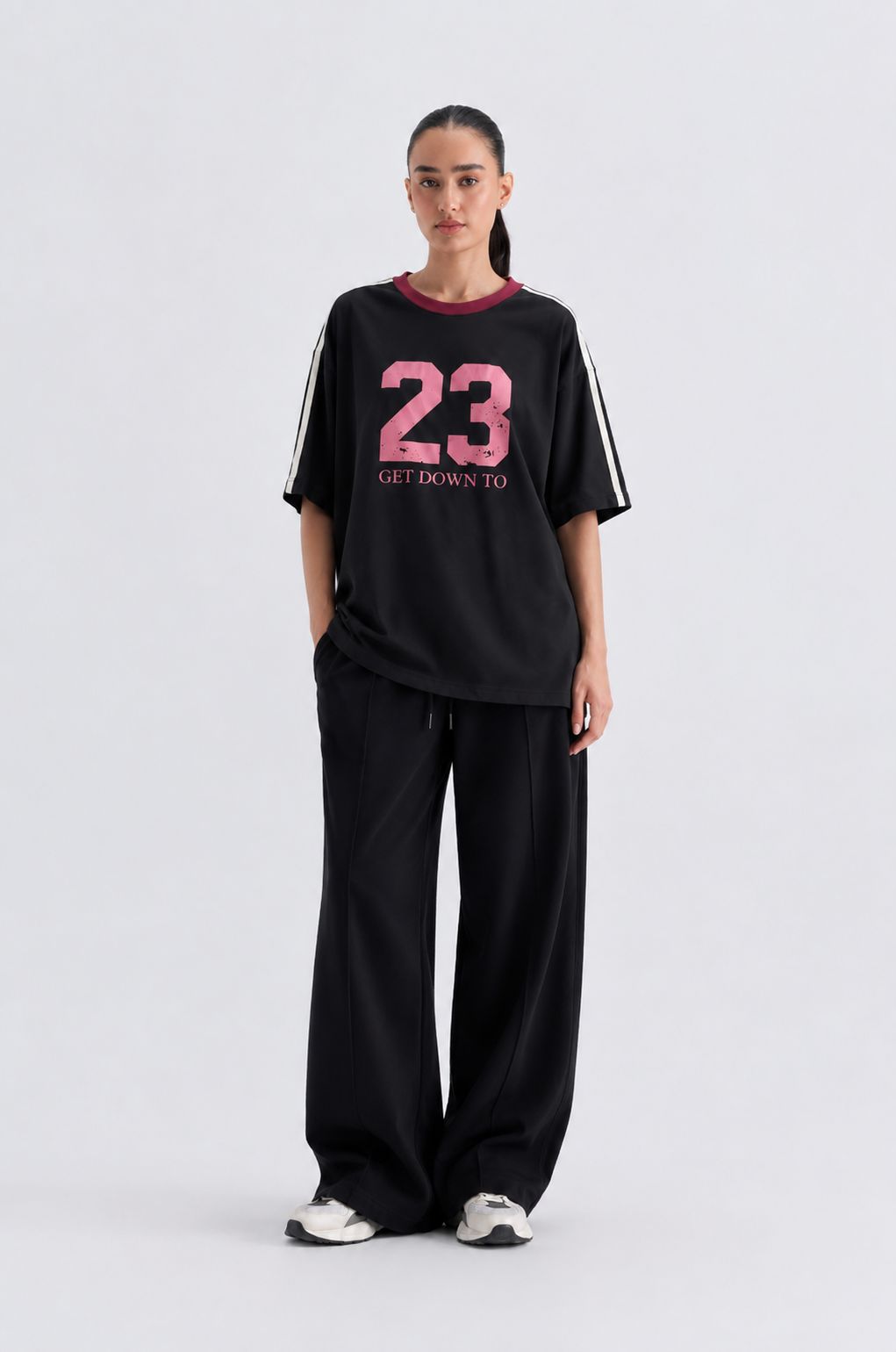 Jet Black Varsity Tee