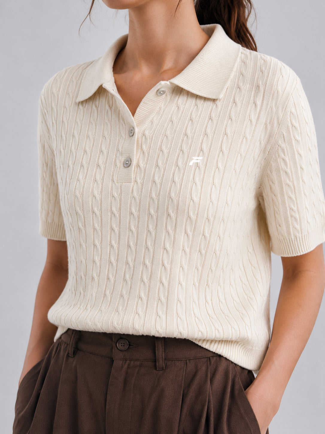 Off-White Cable Knit
