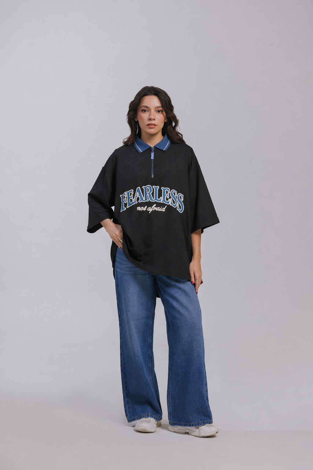 Black Oversized Polo