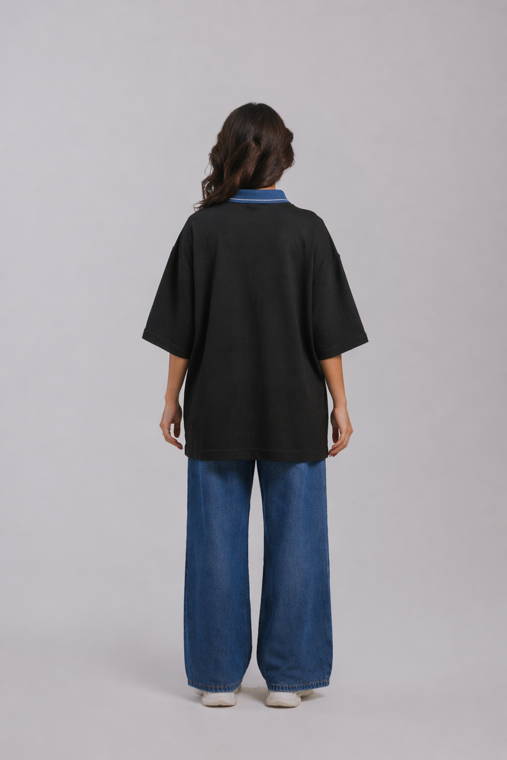 Black Oversized Polo