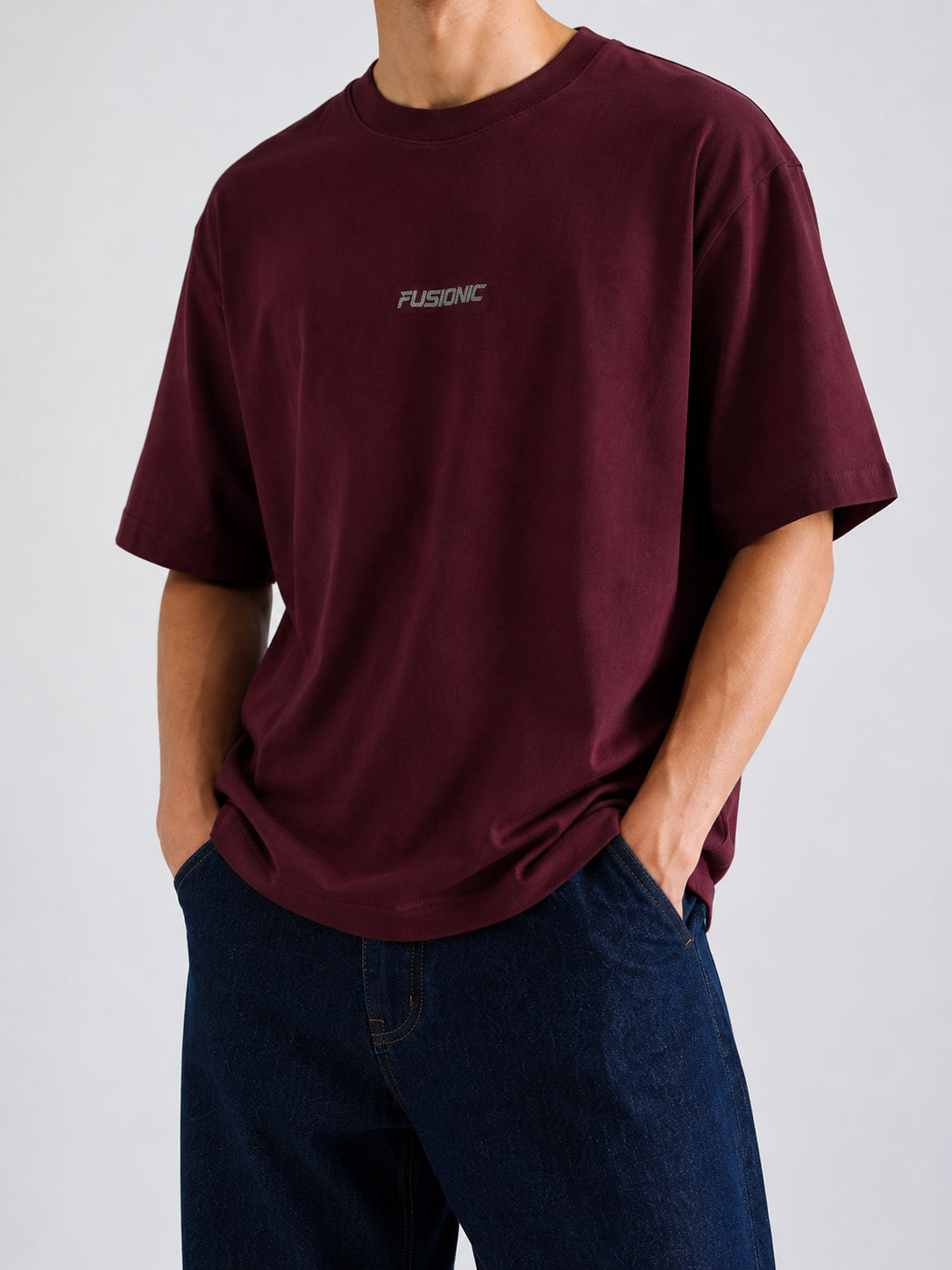 Maroon Basic Tee Men