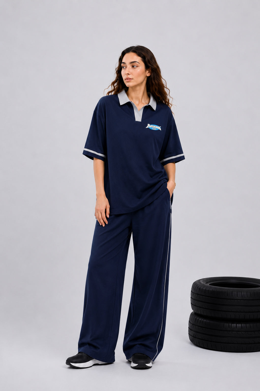 Navy Polo Coord Set