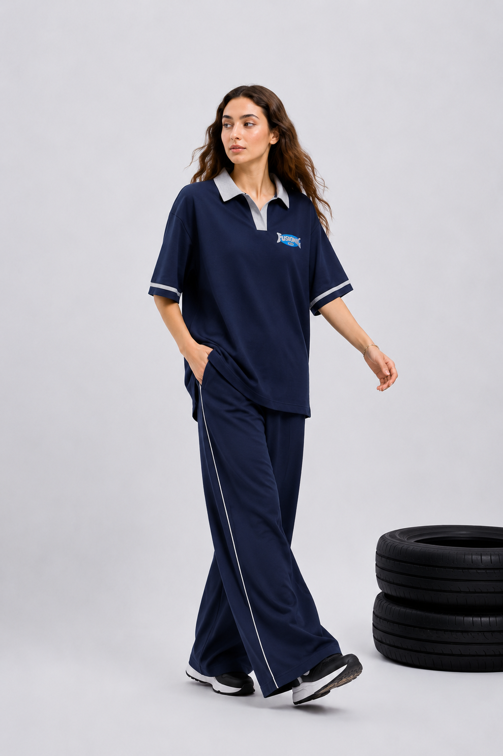 Navy Polo Coord Set