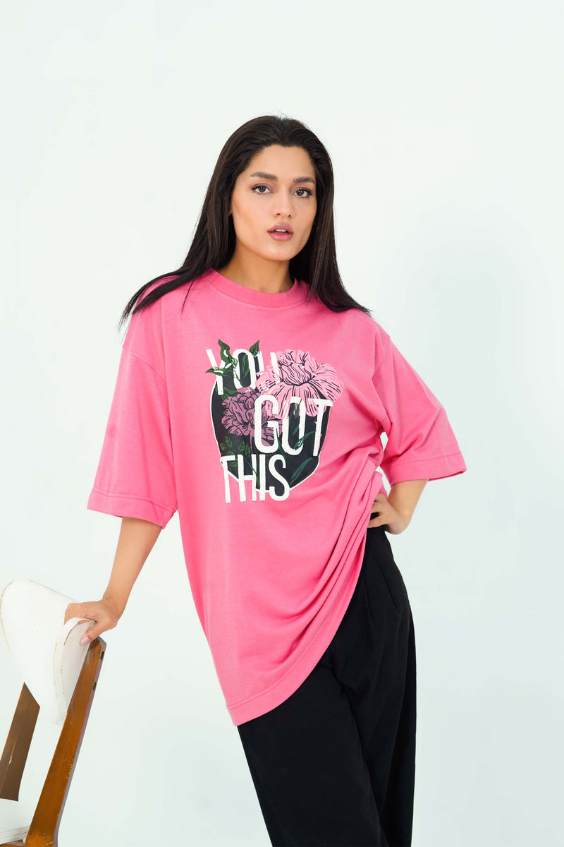 Peach Blossom Oversized Tee