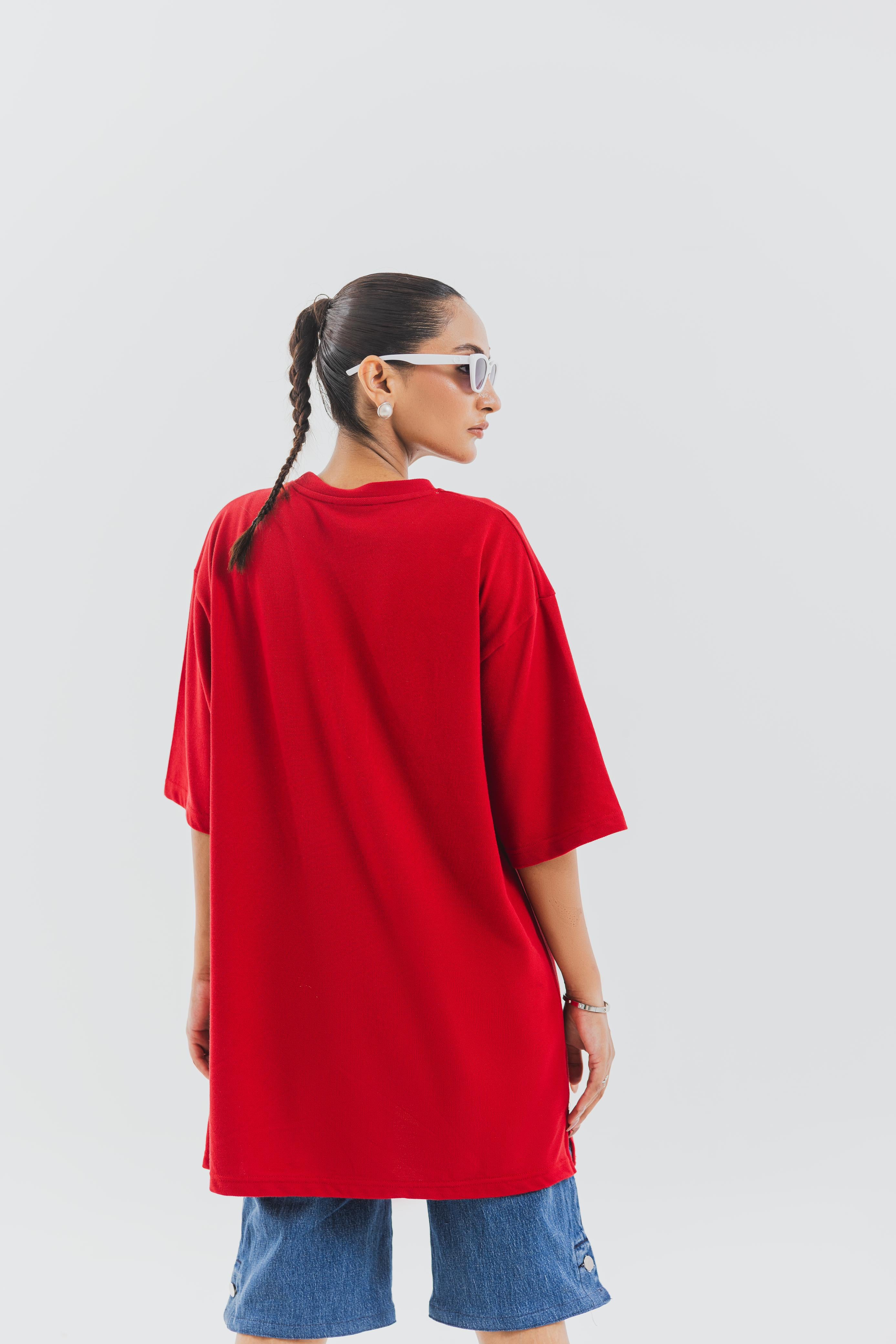 Red Oversized Tee