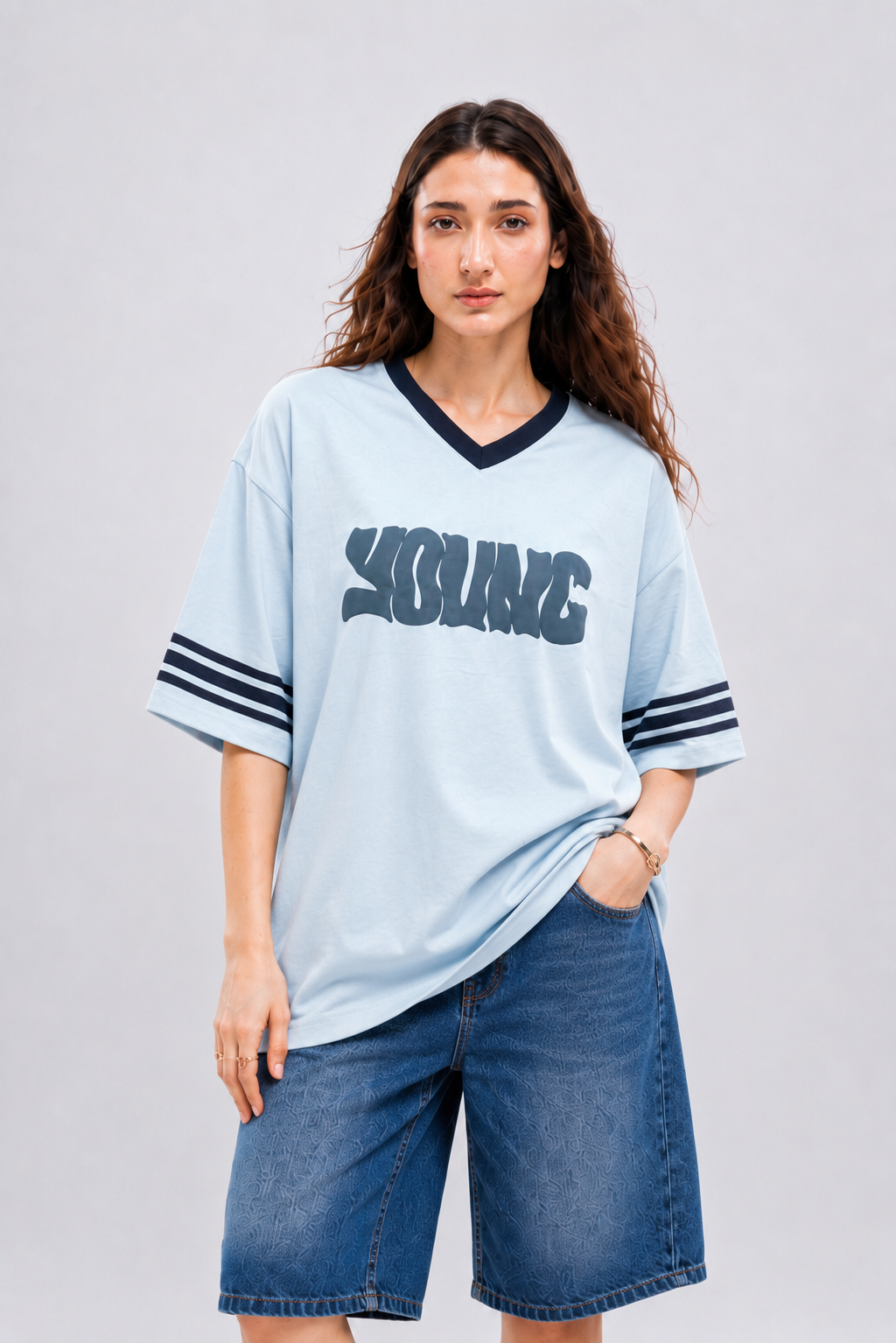 Pastel Blue Oversized Tee