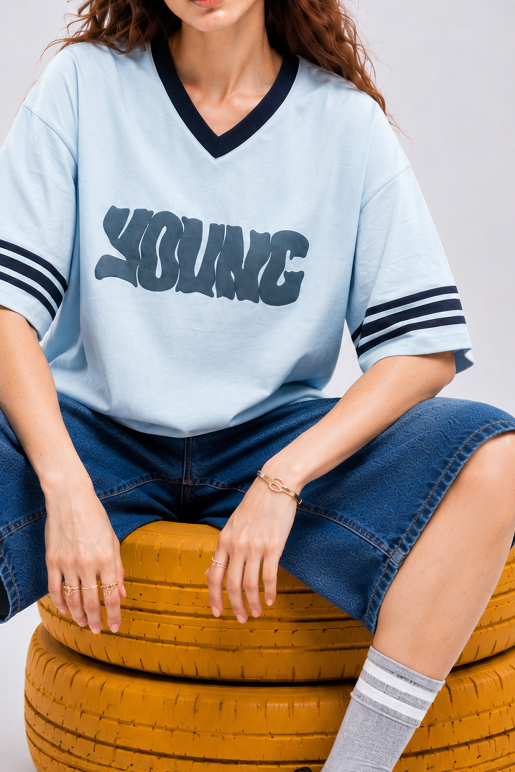 Pastel Blue Oversized Tee